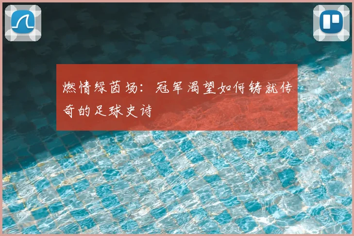 燃情绿茵场：冠军渴望如何铸就传奇的足球史诗